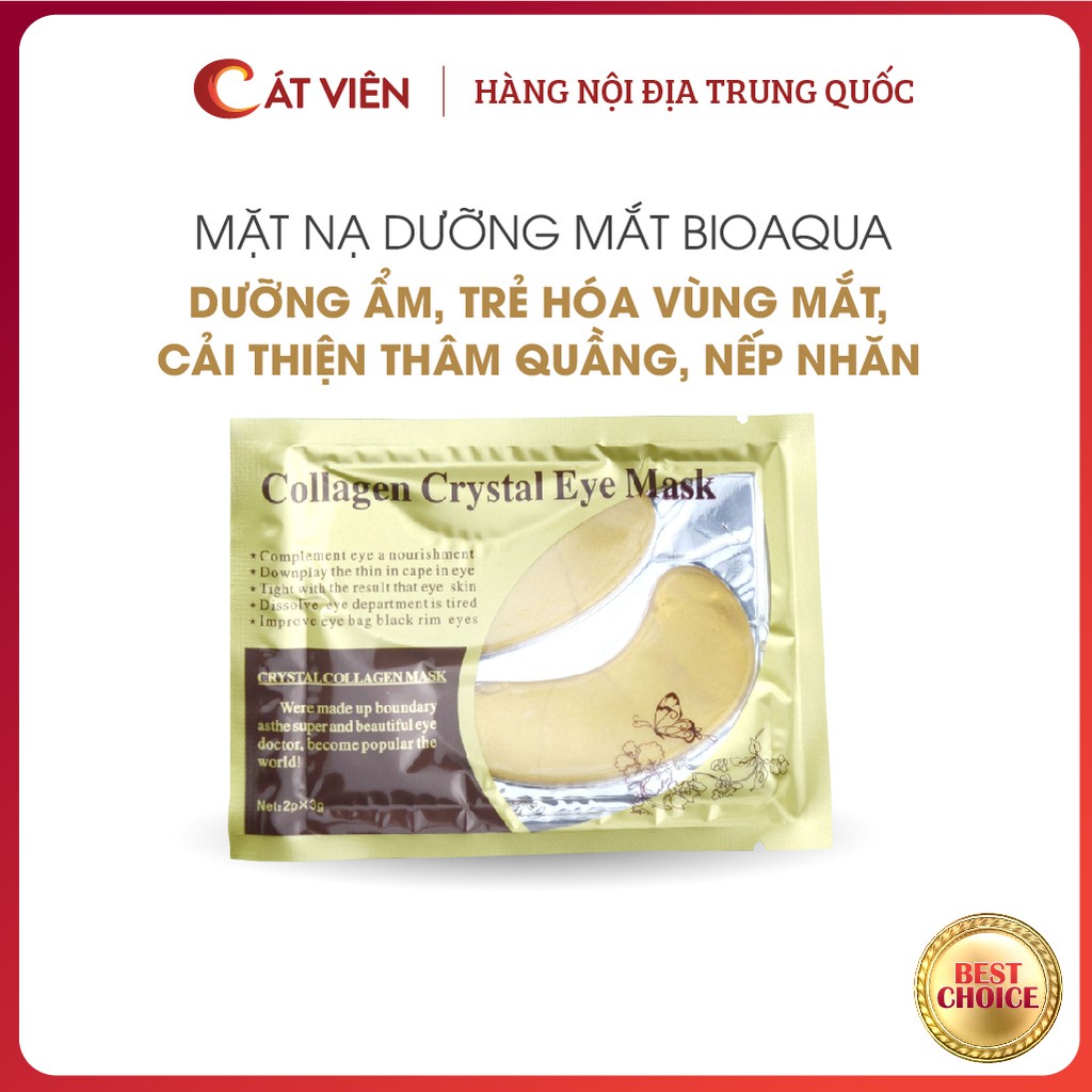 Mặt nạ dưỡng mắt chăm sóc da, hết thâm quầng, trẻ hóa vùng mắt Bioaqua | BigBuy360 - bigbuy360.vn