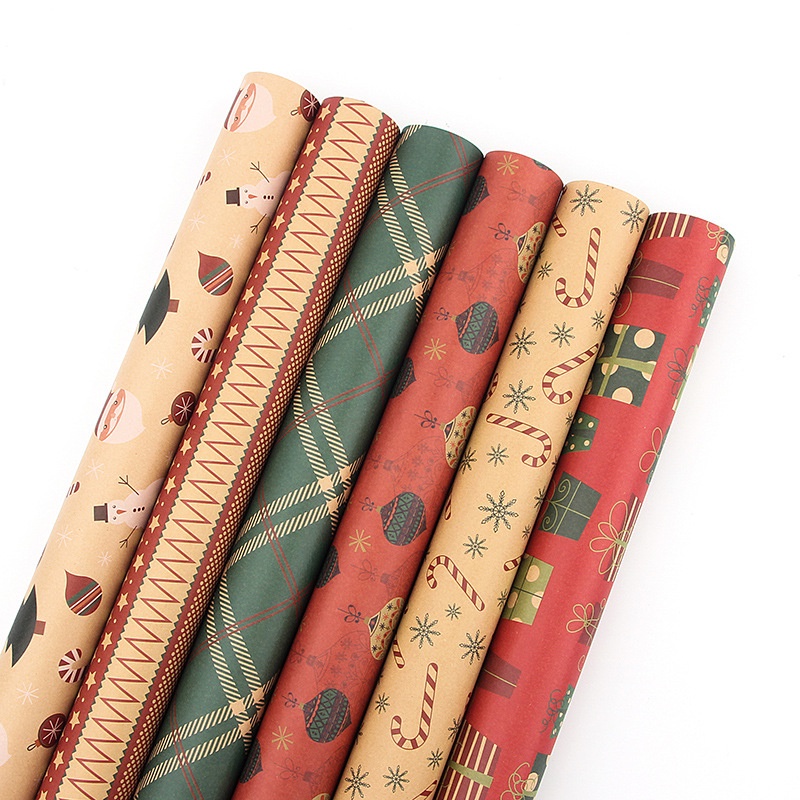 Hộp Giấy Kraft 50 * 70cm Đựng Quà Giáng Sinh / Năm Mới