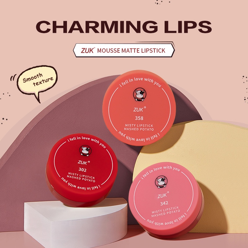 Son môi dạng mousse mềm mịn Pudaier chống thấm nước với 3 màu sắc 26g | BigBuy360 - bigbuy360.vn