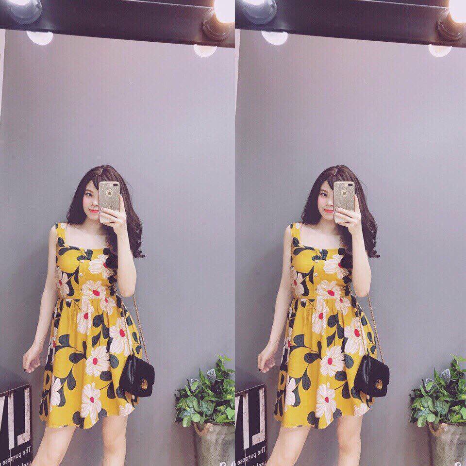 [ xả kho ] HS VÁY HAI DÂY HOA