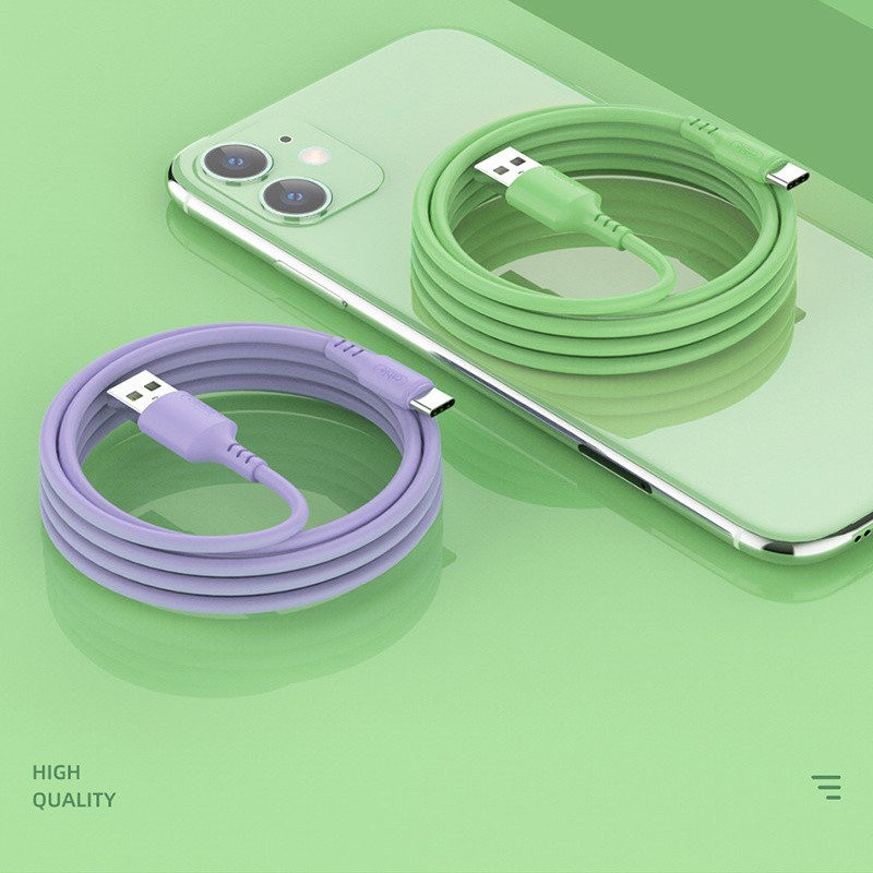 Dây Cáp Sạc Nhanh USB Type C Bằng Silicon Cho Xiaomi Redmi Samsung OPPO Vivo Android