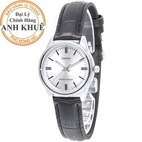 Đồng hồ nữ dây da Casio chính hãng Anh Khuê LTP-V005L-7AUDF