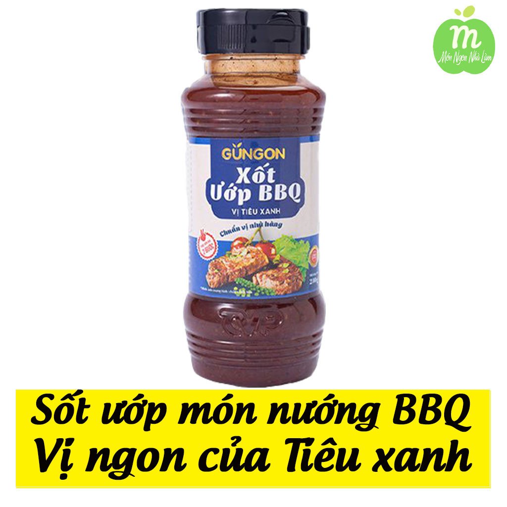 Xốt ướp thịt nướng BBQ vị Tiêu Xanh, Gia vị ướp đồ nướng Gungon 240G