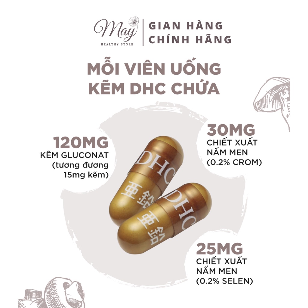 Viên Uống DHC Bổ Sung Kẽm Zinc Tăng Đề Kháng 30 Ngày (Gói 30 Viên)