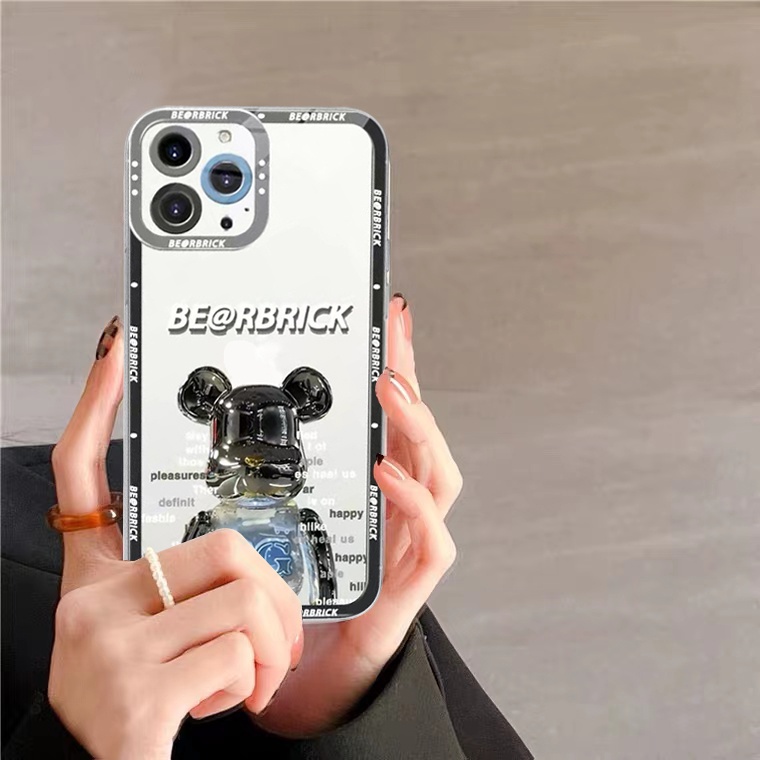 Ốp Điện Thoại TPU Silicon Mềm Chống Sốc Hình Gấu Sang Trọng Thời Trang Cho iPhone 11 12 13 Pro Max Mini XR X 6 6S 7 8 Plus XS Max