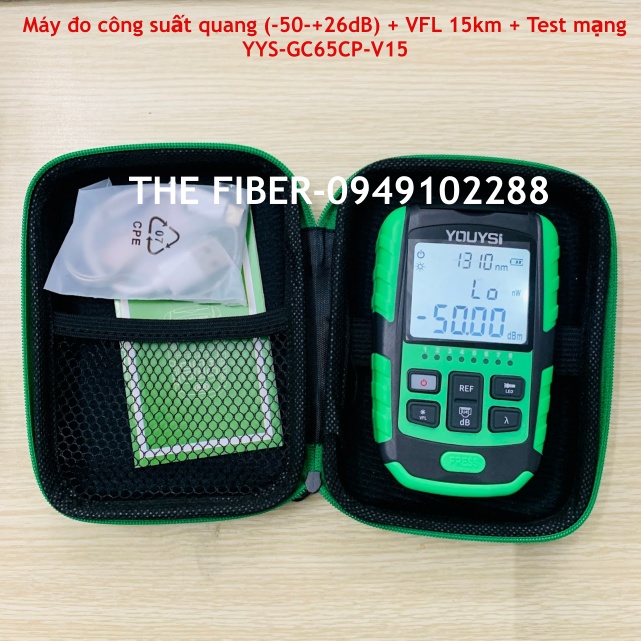 Máy đo công suất quang (-50-+26dB) + VFL 15km + Test mạng YYS-GC65CP-V15