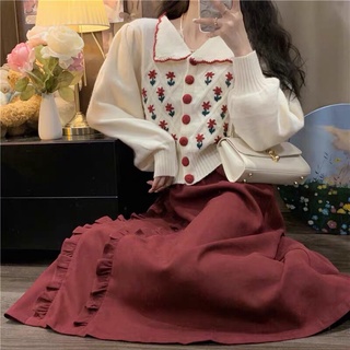 [Hàng Order] Sét váy áo len cho Giáng Sinh