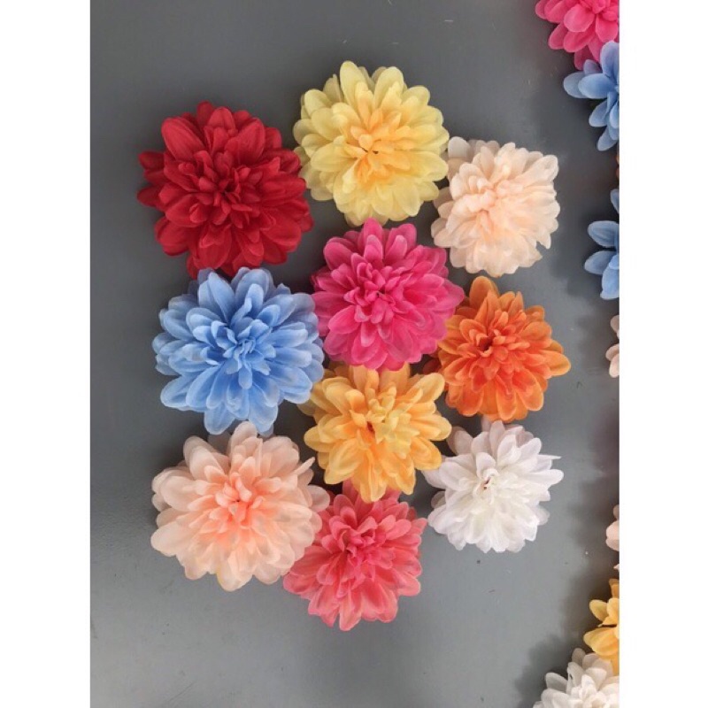 Hoa cúc thược dược lụa cao cấp-bông cúc,hoa giả siêu đẹp và sẵn kho