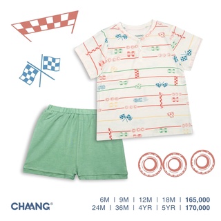 Chaang - bộ cộc cổ trụ xe đua active cho bé trai chính hãng