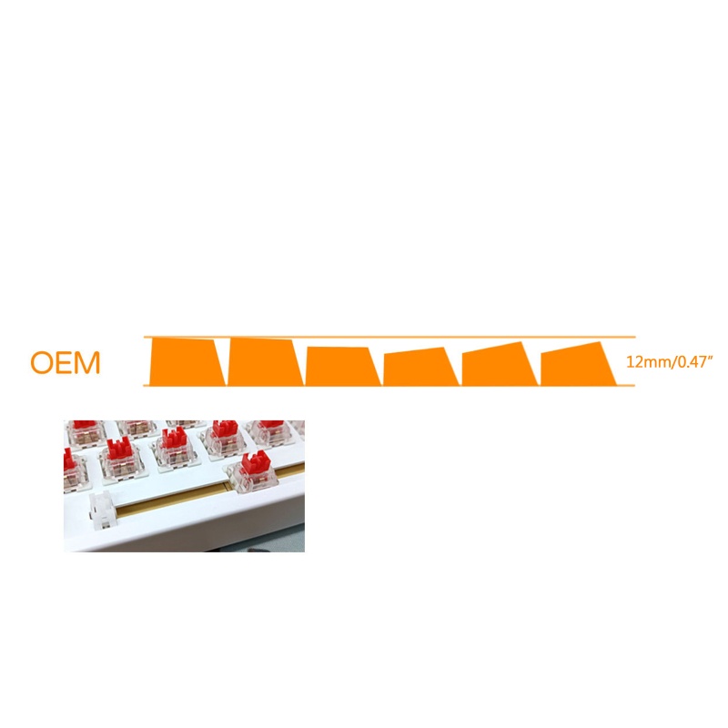 Bộ Phím Rời PBT OEM 116 Phím RGB Hai Màu Trong Mờ DIY