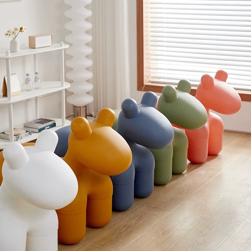 Ghế nhựa trẻ em Pony chair nhiều màu - Ghế trang trí phòng khách 2 kích thước phong cách Bắc Âu