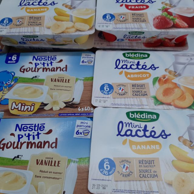 Sữa chua lactes Pháp 6m+ date 9/2020