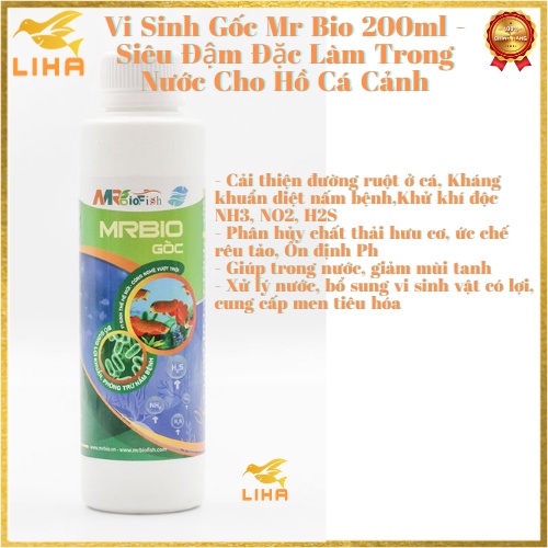 Vi Sinh Gốc Mr Bio 200ml - Siêu Đậm Đặc Làm Trong Nước Cho Hồ Cá Cảnh