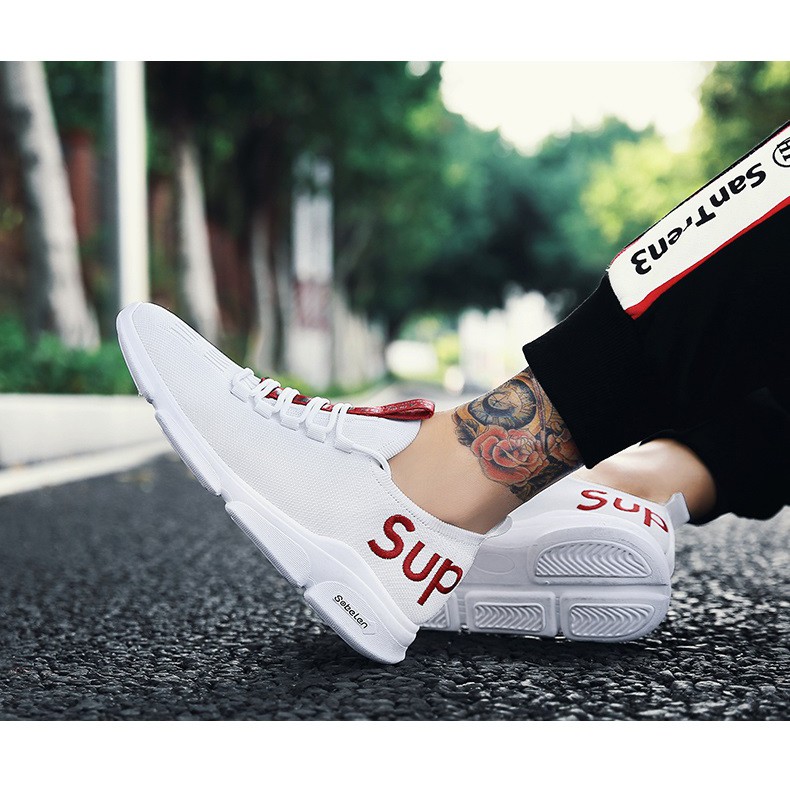 Giày Sneaker Nam Đẹp - Giày Sneaker Trắng Nam Giá Rẻ