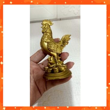 Tượng gà trống bằng đồng, Gà trống đắc Phúc đắc Lộc, hóa sát tiểu nhân cao 14 cm