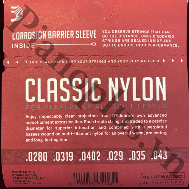 Dây đàn guitar Classic D'Addario - nhập khẩu USA