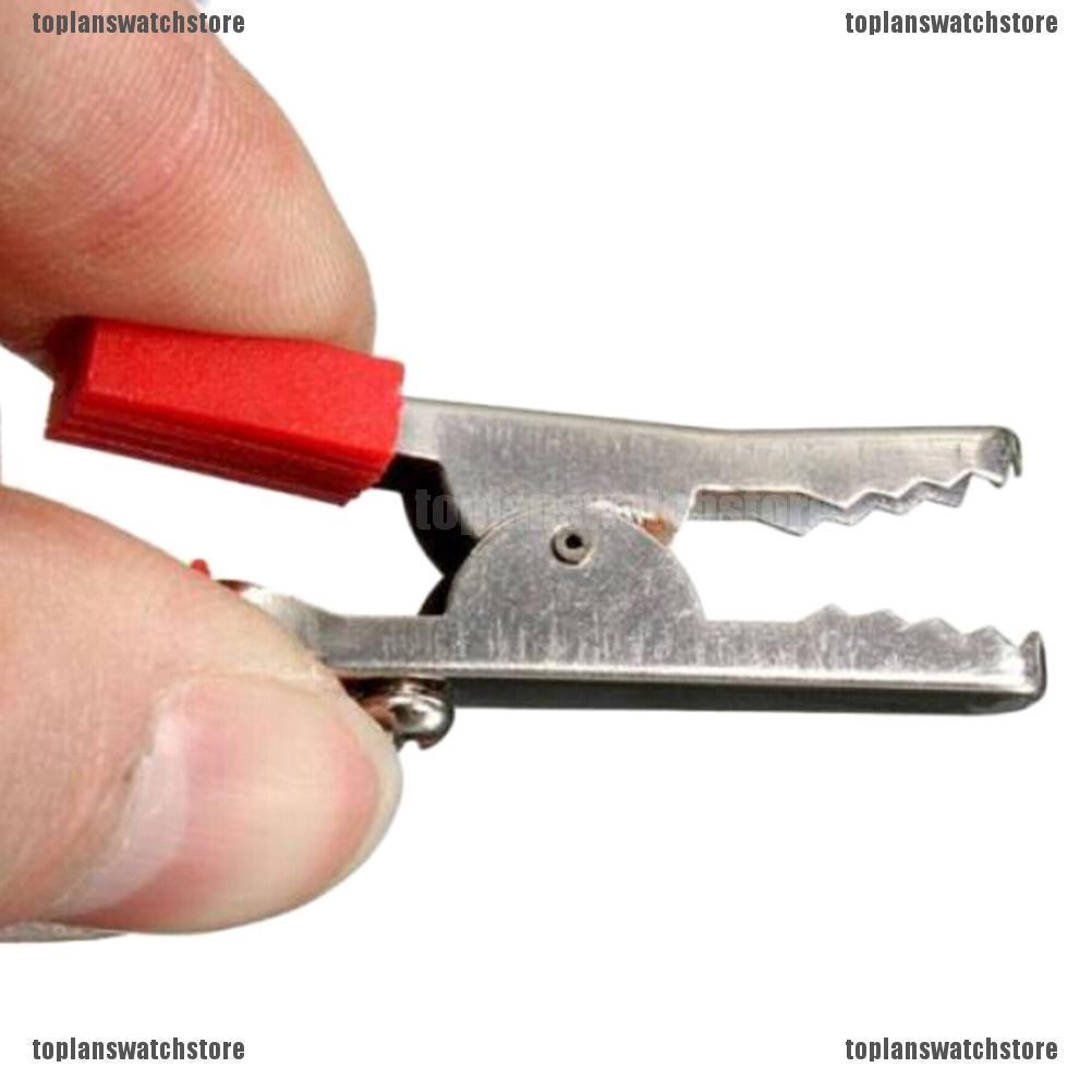 Topl❤❤Set 2 Kẹp Cá Sấu 4mm Màu Đỏ Đen