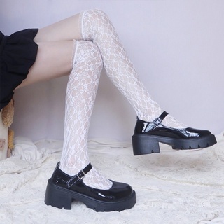 Đôi Vớ Lưới Dài Qua Gối Họa Tiết Hoa Thời Trang Cho Nữ