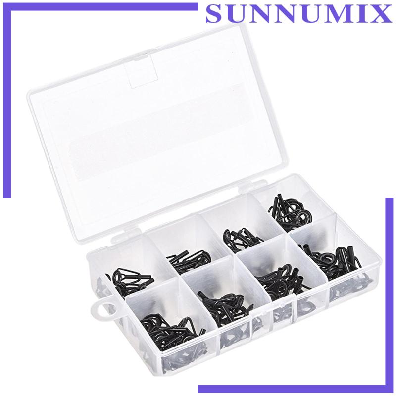 Hộp 80 Vòng Dẫn Sửa Chữa Cần Câu Cá Bằng Thép Không Gỉ