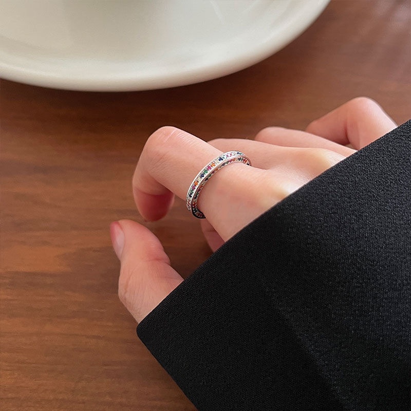 Phong cách Hàn Quốc mở có thể điều chỉnh nhẫn màu Zẳng Zhishi nhẫn ngón trỏ thời trang nhẫn nữ cao cấp