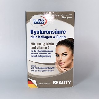 Thực phẩm chức năng EuRho Vital Hyaluronsaure plus Kollagen and Biotin ;do