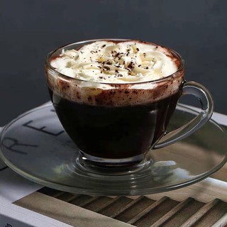 Bộ Tách Đĩa Cafe Thủy Tinh 220ml
