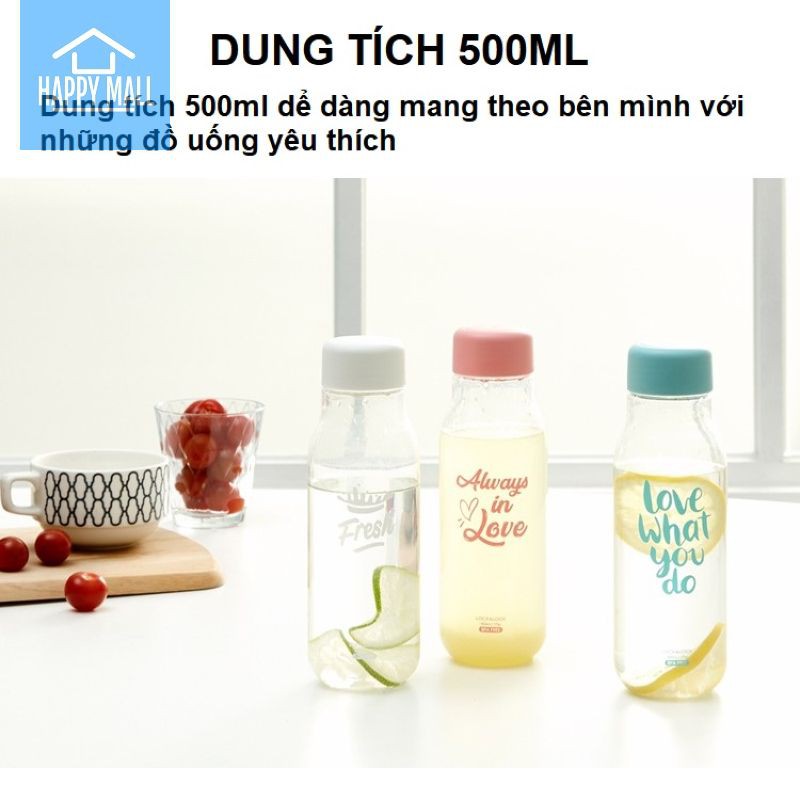 Bình nước Lock&Lock Milky. dung tích 500ml nhựa PET BPA Free HAP6544