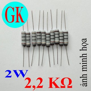 [20 cái] Điện trở 2,2k ôm 2w