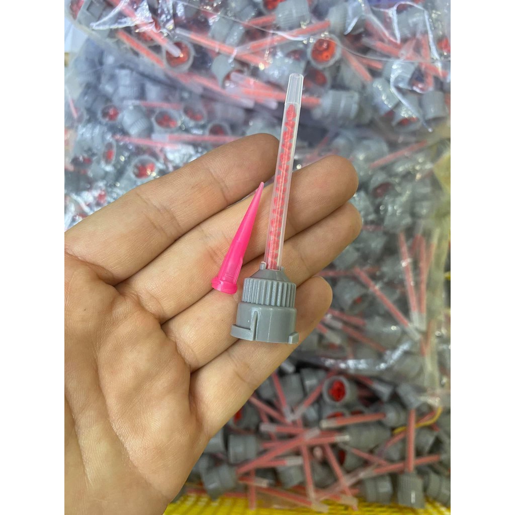 Đầu trộn keo 2 thành phần (1 đầu trộn + 1 đầu kim)