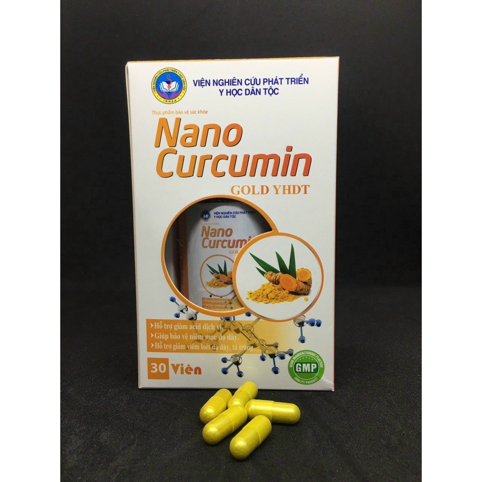 (Hiệu quả tốt, giá rẻ) Nano curcumin Gold (Viện NCPT Y học Dân Tộc) - Hộp 30 viên