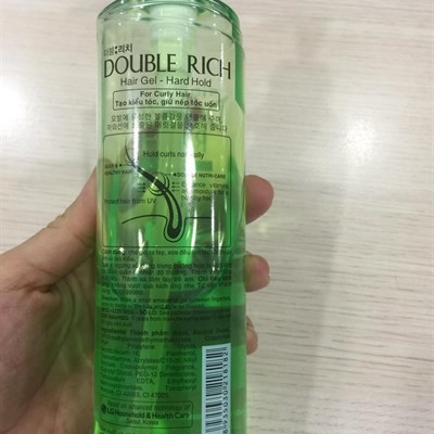 Gel giữ nếp tóc Double Rich Hard Hold 250ml – dành cho tóc uốn