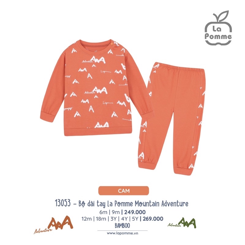 La pomme bộ dài tay mountain adventure AW2022