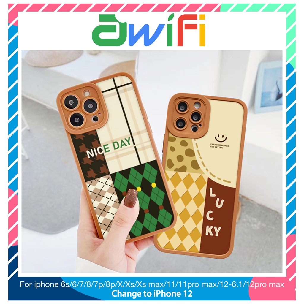 Ốp lưng iphone cạnh vuông lỗ camera nice day 6s/6splus/7/7plus/8/8plus/x/xr/xs/11/12/13/pro/max/plus/promax-Awifi U5-6