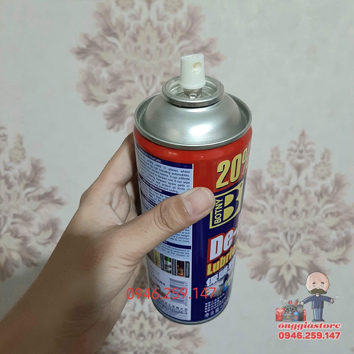 Chai xịt chống gỉ sét - bôi trơn - vệ sinh xe sên ốc vít xe máy 3in1 PT162