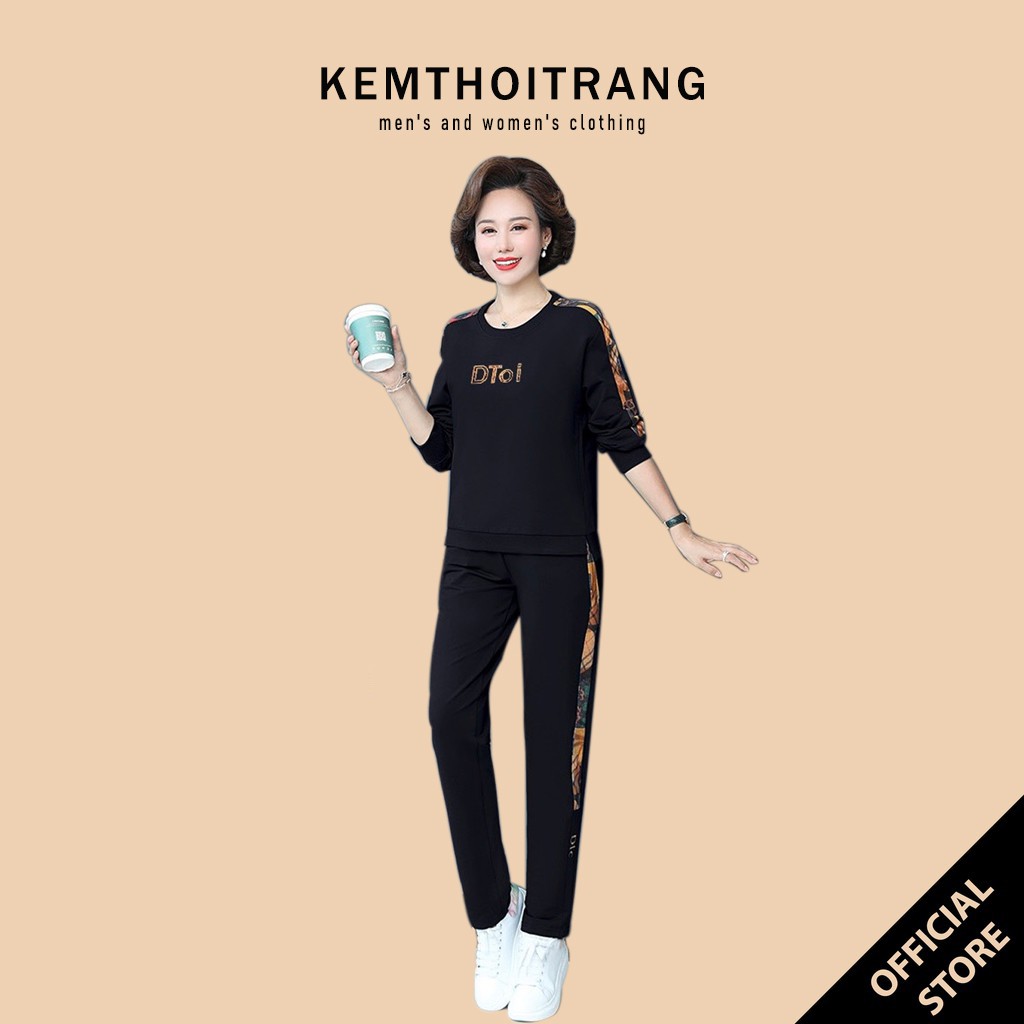 Đồ bộ thu đông nữ dài tay - Bộ thể thao mặc nhà xneo mã T10