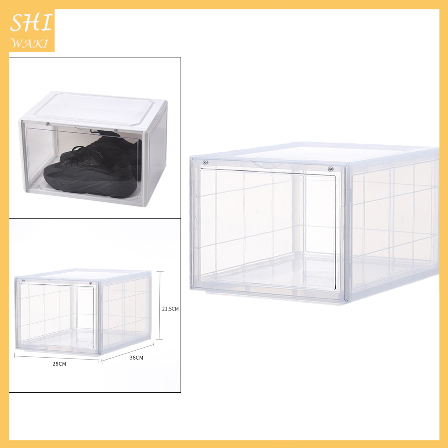 Strong Plastic Stackable Storage Box Boxes Containers Home Organizer