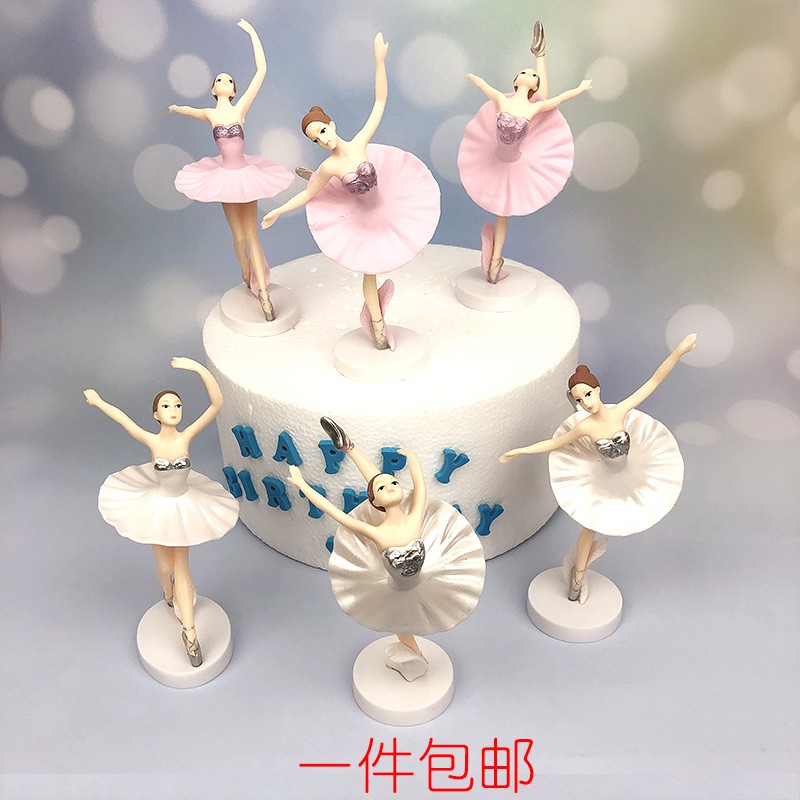 búp bê trang trí bánh [FREESHIP] bộ 3 công chúa ba lê nhựa đặc