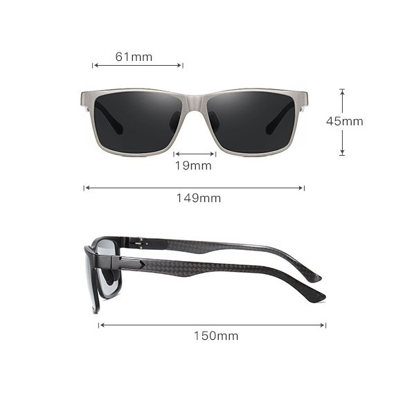 Kính mát nam khung nhôm, kính phân cực chống tia UV A8008 | BigBuy360 - bigbuy360.vn