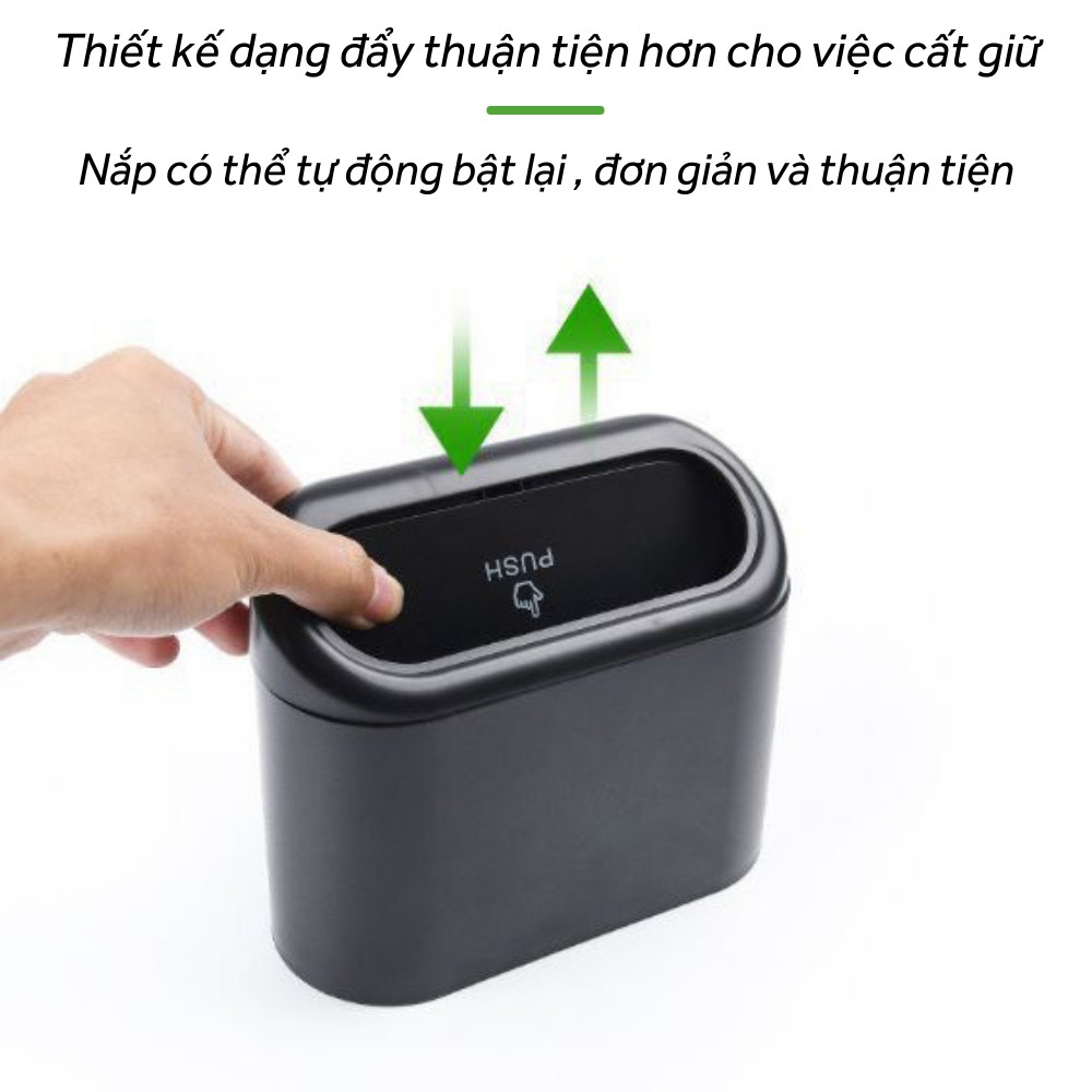 Thùng rác mini , Thùng rác ô tô , thùng rác bảo vệ môi trường dùng trong xe ô tô xe hơi đa năng tiện dụng TIME HOME