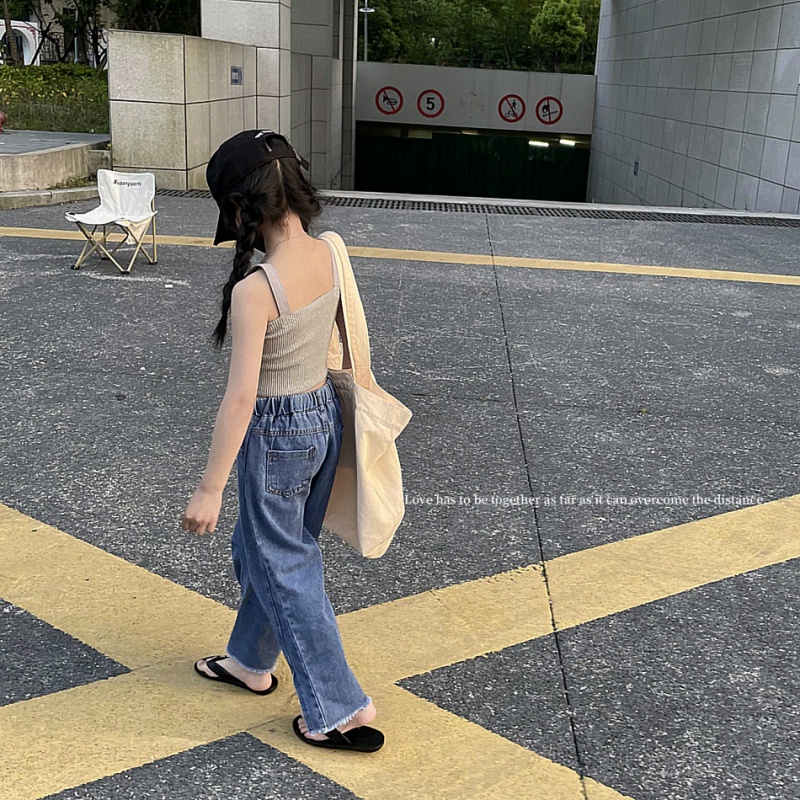 Áo Hai Dây Thời Trang Mùa Hè Hàn Quốc Cho Bé Gái
