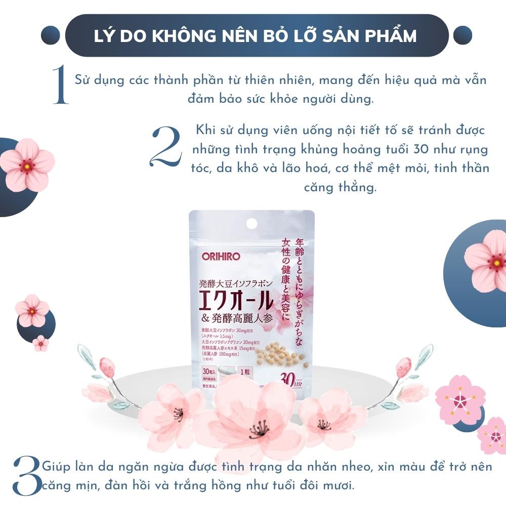 Viên uống tăng cường nội tiết tố cải thiện nội tiết tố Orihiro Nhật bản 30 ngày
