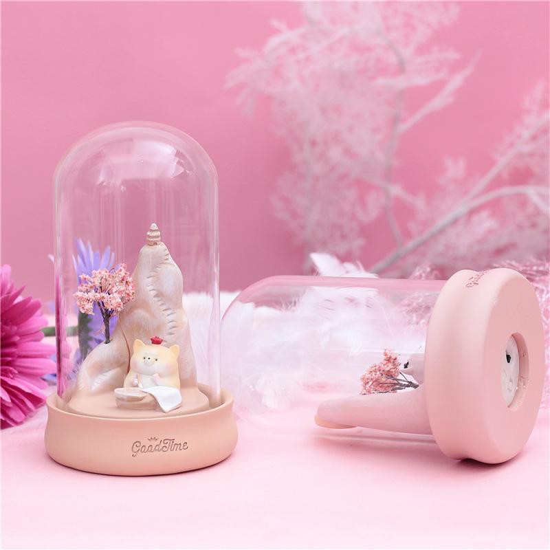 Đèn Trang Trí Mèo Hoàng Gia Trong Lồng Kính