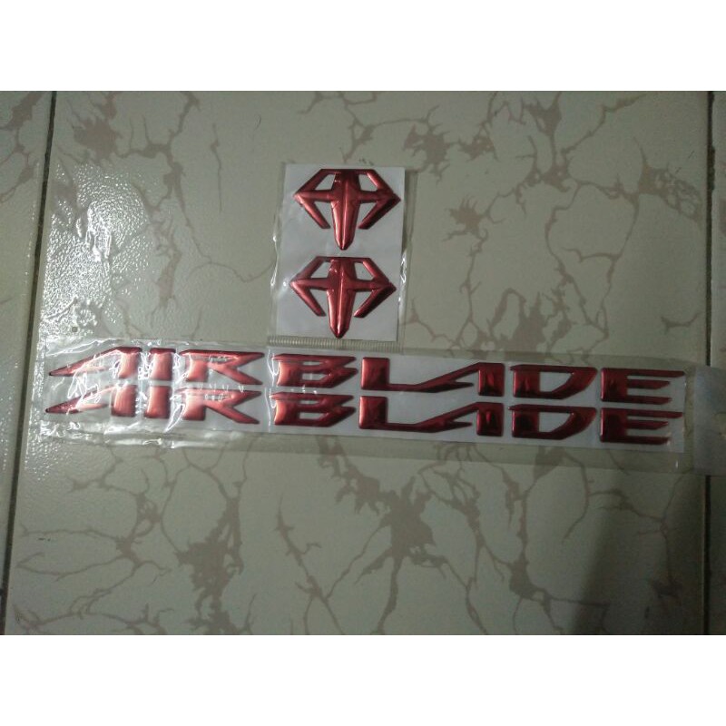 Bộ chữ nổi Airblade lô gô kim cương crôm đỏ