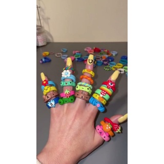 Nhẫn Đất Sét Handmade Nhiều Màu Mùa Hè (ib chọn mẫu)