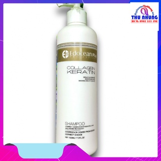 DẦU GỘI EDOCEAN COLLAGEN KERATIN SIÊU MƯỢT PHỤC HỒI NGĂN GÃY RỤNG TÓC 500ML