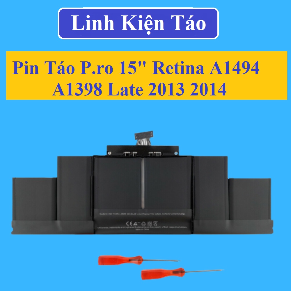 Pin Laptop P.ro 15" Retina A1494 A1398 Late 2013 2014 Mới 100%