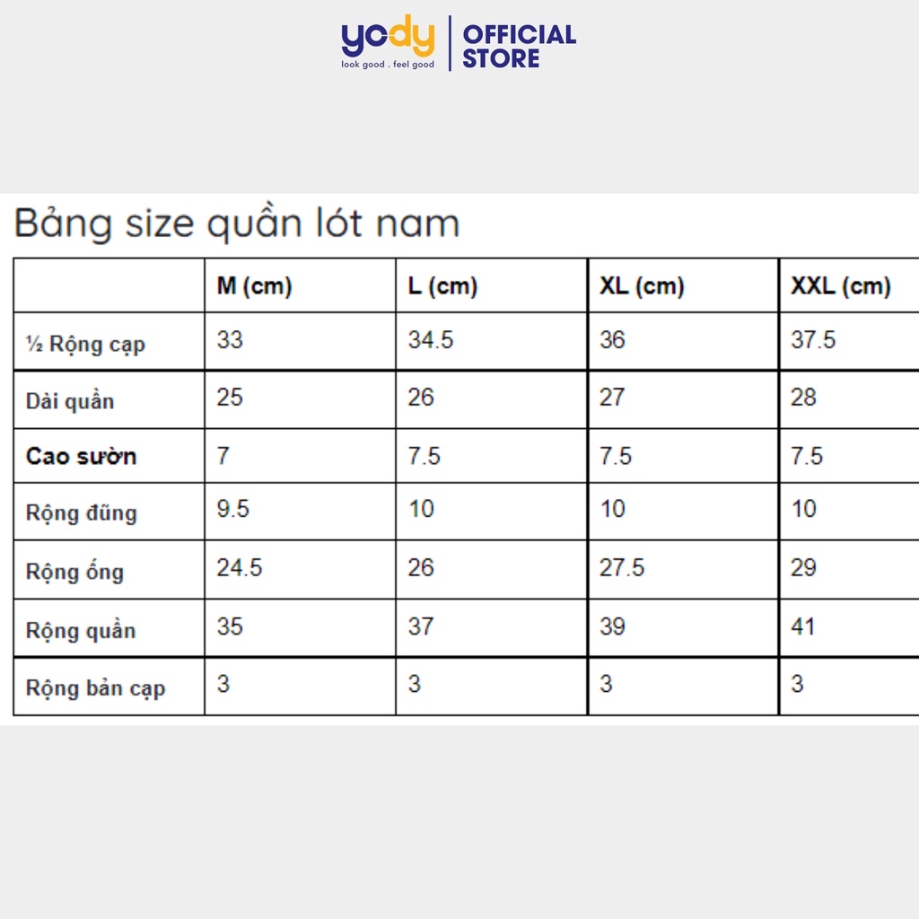 Quần sịp đùi nam YODY dáng ôm dạng BOXER co giãn màu đẹp QCM4003
