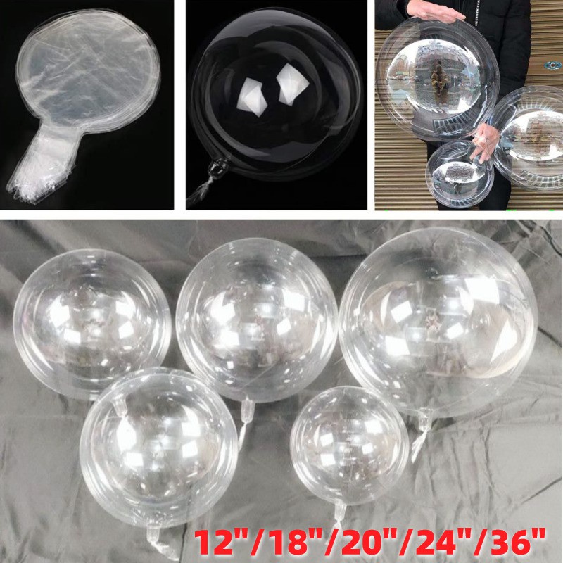 Bong Bóng Trong Suốt 10 / 18 / 20 / 24 / 36 Inch Dùng Trang Trí Tiệc