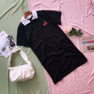 Đầm váy suông cổ bẻ trắng