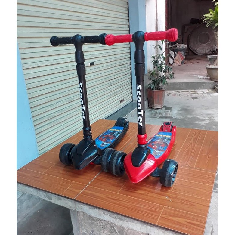 [trợ giá] Xe trượt Scooter Bánh to hàng Cao cấp (có giảm xóc + phanh chân + điều chỉnh cao thấp)